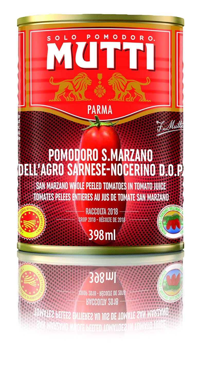 Mutti Whole Peeled Authentic San Marzano PDO Tomatoes (Pelati), 14 oz. 6 Pack Italy’s #1 Brand of Tomatoes Canned Tomatoes Vegan Friendly & Gluten Free No Additives or Preservatives Mutti Whole Peeled Authentic San Marzano PDO Tomatoes (Pelati), 14 oz. | 6 Pack | Italy’s #1 Brand of Tomatoes | Canned Tomatoes | Vegan Friendly & Gluten Free | No Additives or Preservatives